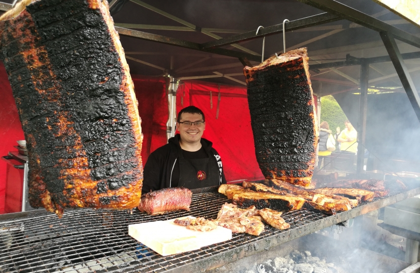 Stalls at Droitwich Spa Food and Drink Festival