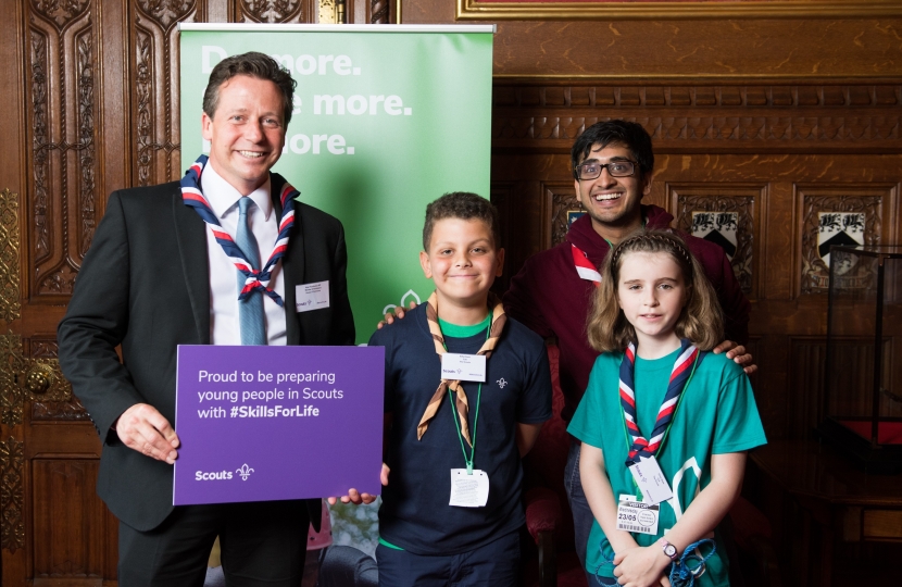 Nigel Huddleston MP with Scouts 2