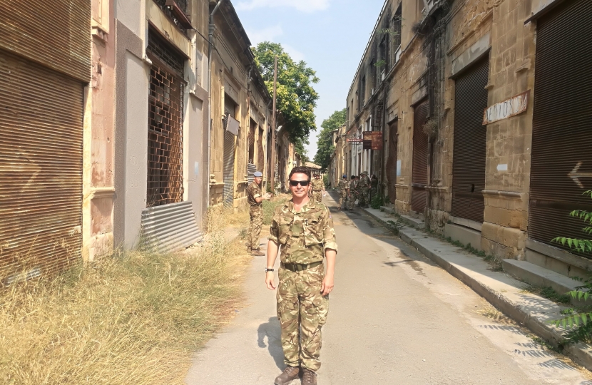 Nigel Huddleston MP in UN Buffer Zone in Nicosia