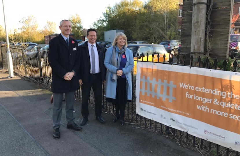 Nigel Huddleston MP and Harriett Baldwin meeting Network Rail in Pershore