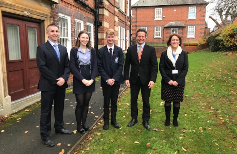 Nigel Huddleston MP at Prince Henry's High School