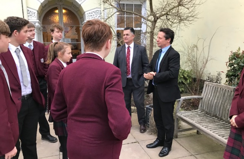 Nigel Huddleston MP at Bowbrook House School