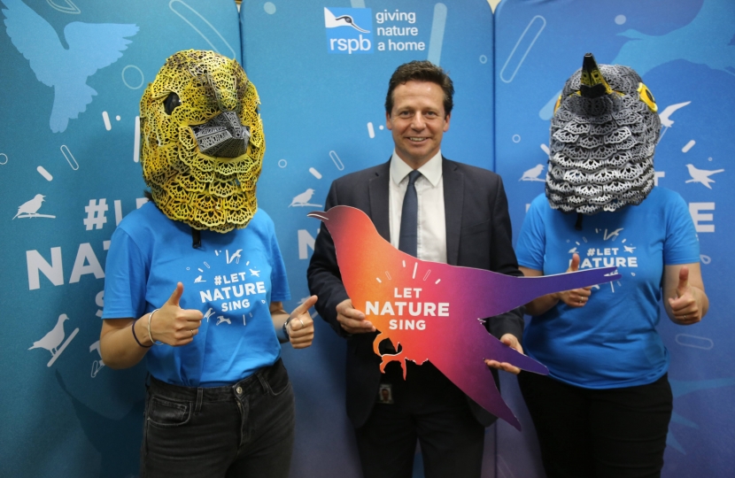 Nigel Huddleston MP at RSPB Let Nature Sing event