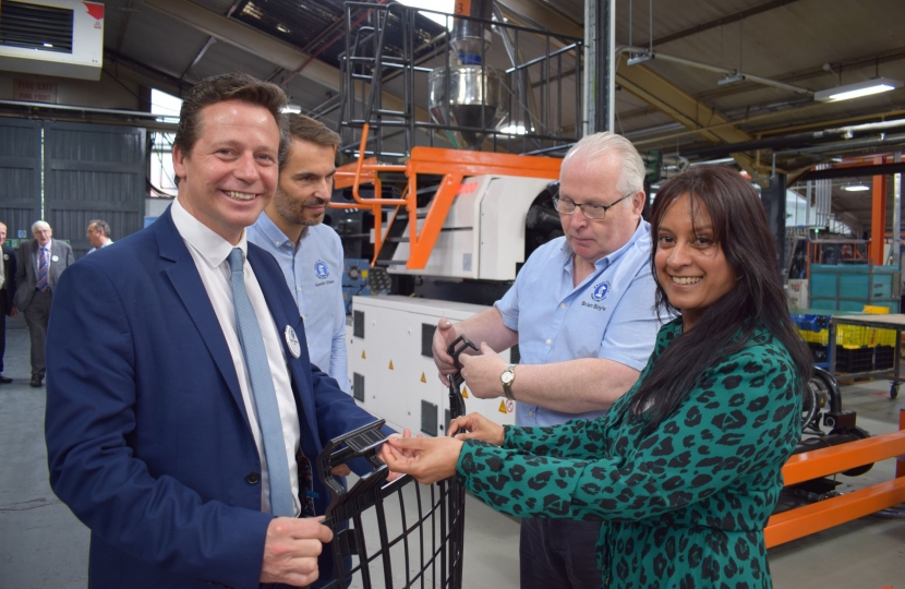 Nigel with Councillor Mrs Sital Harris, Brian Boyle and Gareth Olden