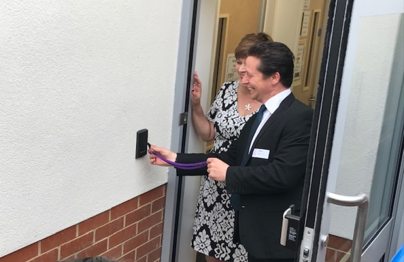 Nigel opening the new classroom block.