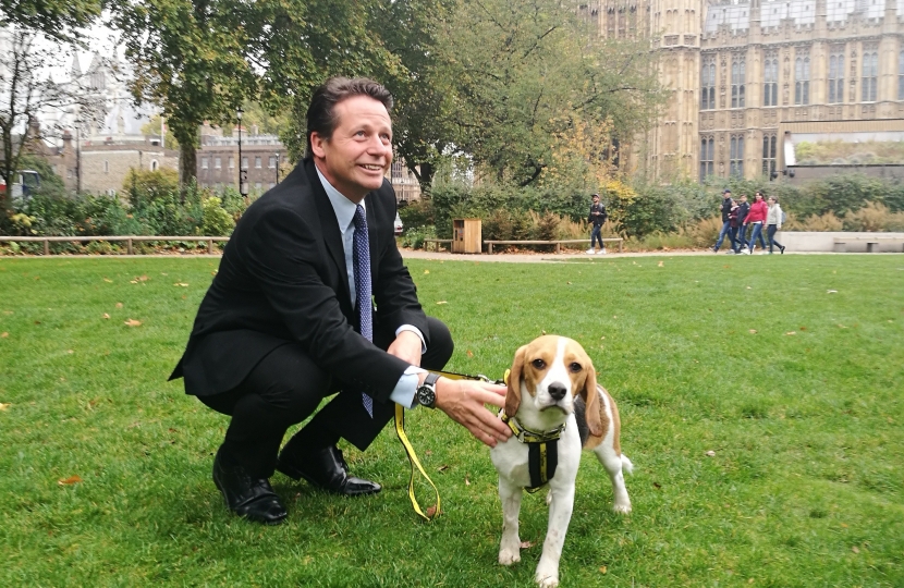 Nigel with Bonnie at Westminster Dog of the Year