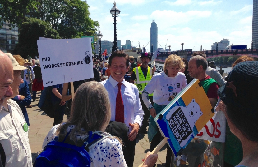 Nigel at the Climate Change protest