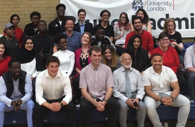 Nigel Huddleston MP and group picture at PoliFest