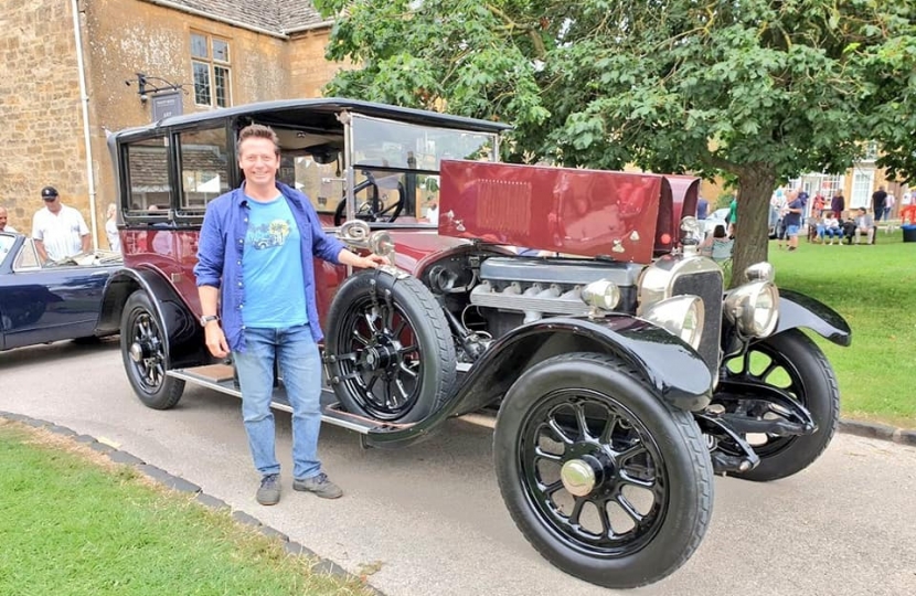 Nigel at the Broadway Car Show