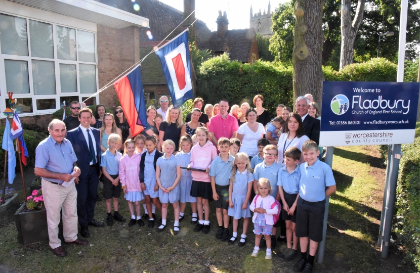 Nigel Raising the Flag at Faldbury