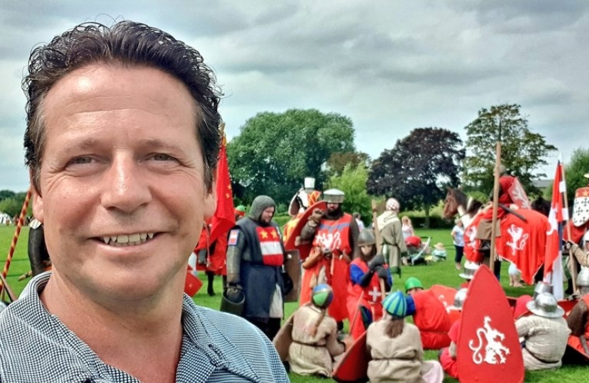 Nigel at the Battle of Evesham Reenactment