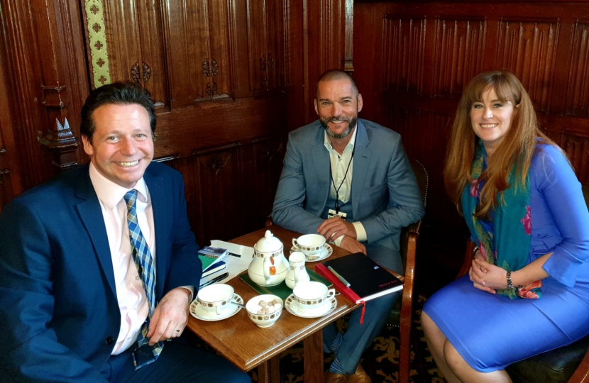 Nigel Huddleston with Fred Sirieix and Kelly Tolhurst