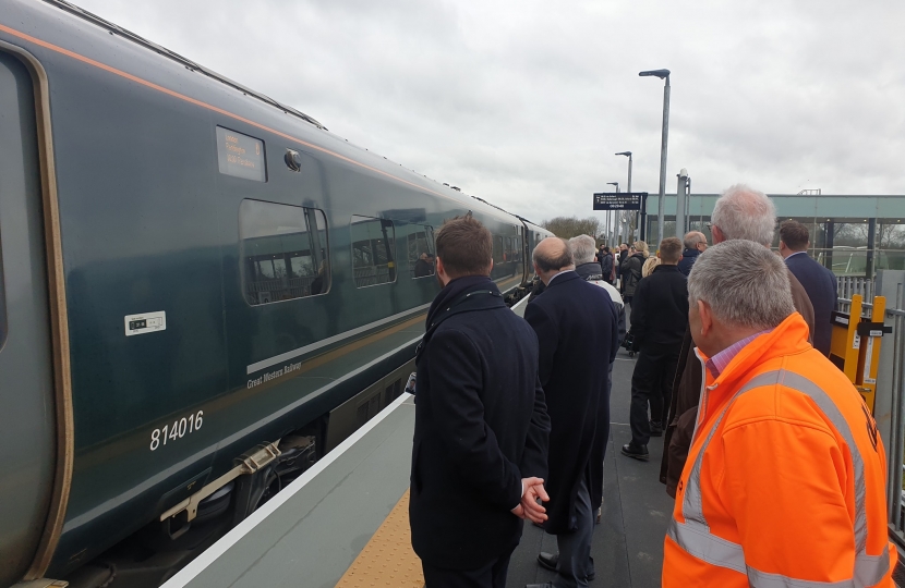 First train at Worcestershire Parkway Station