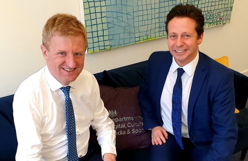 Nigel Huddleston with new DCMS Secretary of State Oliver Dowden