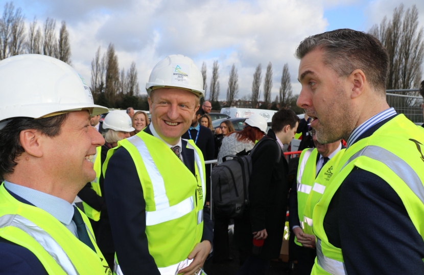 Nigel with Oliver Dowden at Birmingham Commonwealth