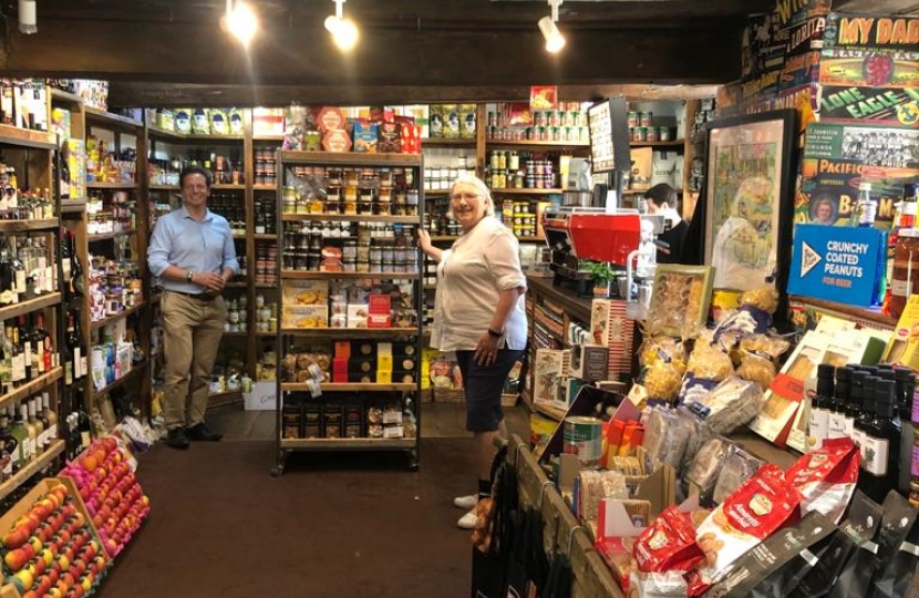 Nigel in sweet shop