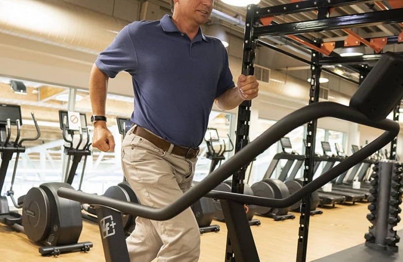 Nigel on treadmill at Evesham Leisure Centre