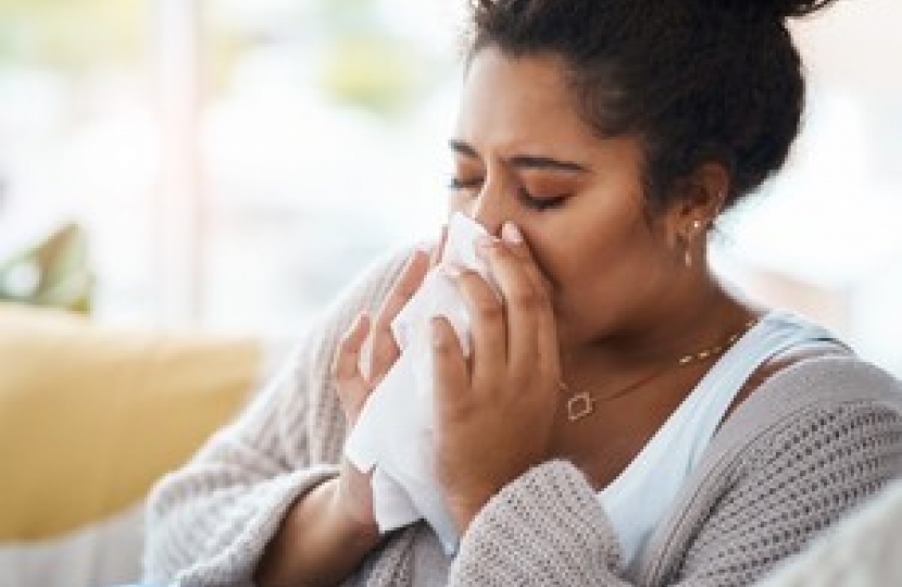 Woman with Flu