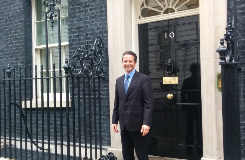 Nigel Huddleston outside no 10