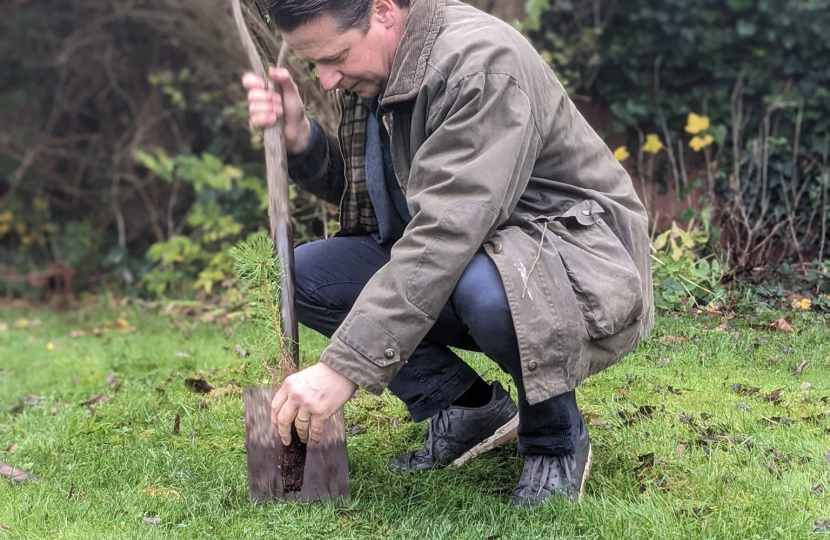 Planting a tree in memory of Her Majesty Queen Elizabeth II