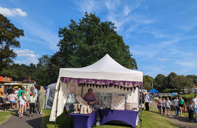 Nigel Huddleston MP visits Salt Fest in Droitwich.