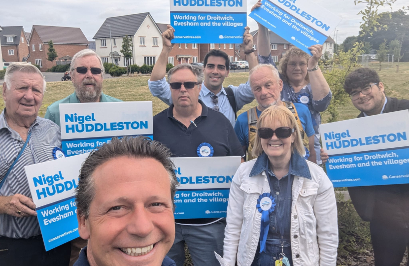 Campaigning in and around Evesham