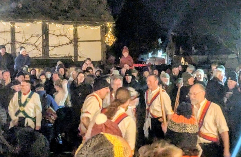 Wassailing event at the Fleece Inn