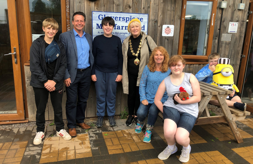 Local MP visits Gloverspiece Minifarm and Special School