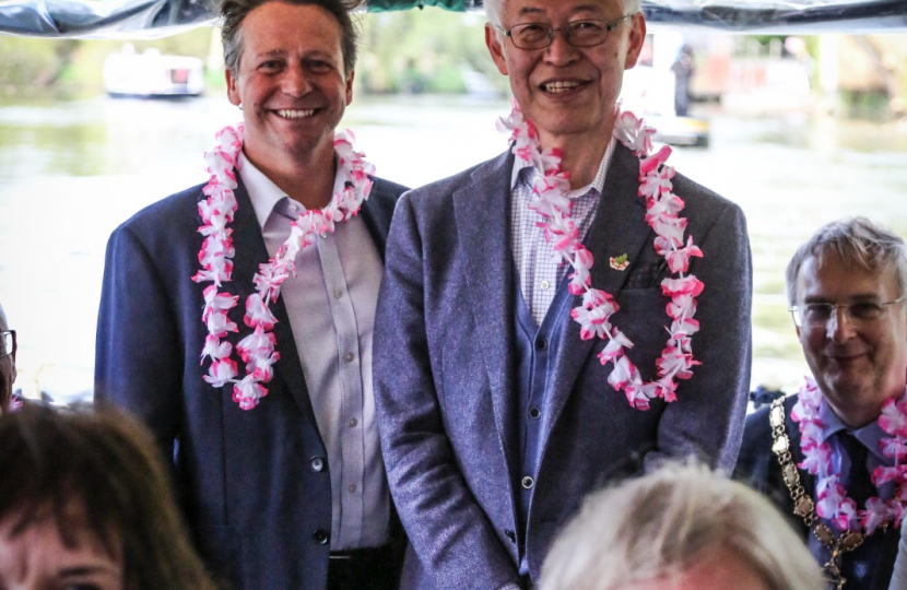 Welcoming the Japanese Ambassador to Evesham