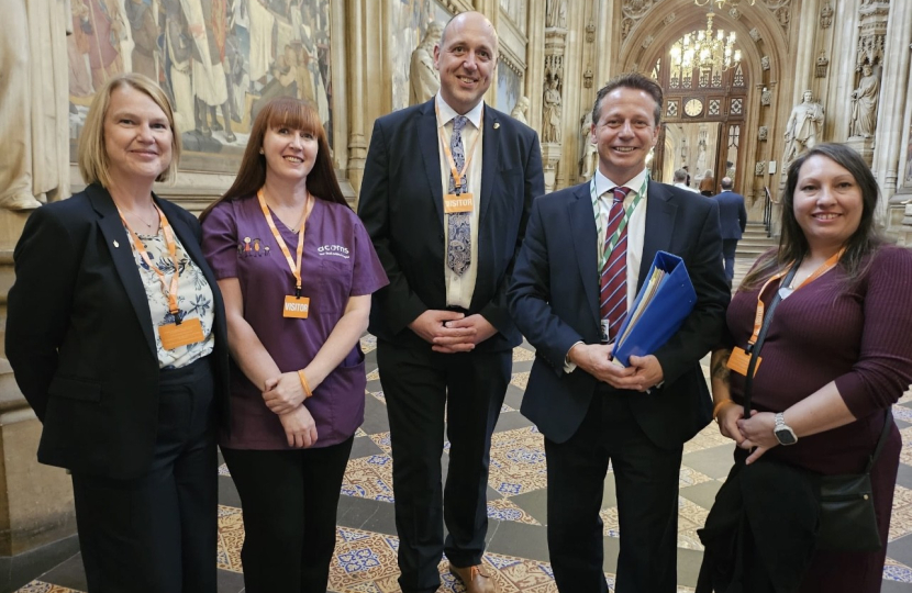 Nigel with representatives from Acorns Children's Hospice