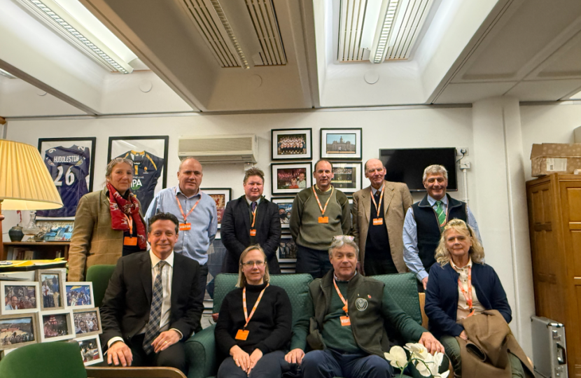 Local farmers in Parliament with Nigel 