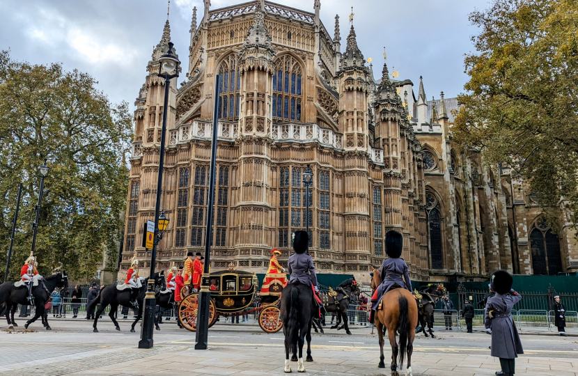 Nigel Huddleston MP attends the State Opening of Parliament.