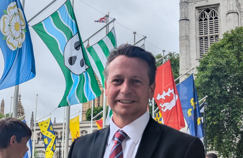 Worcestershire Flag in Westminster