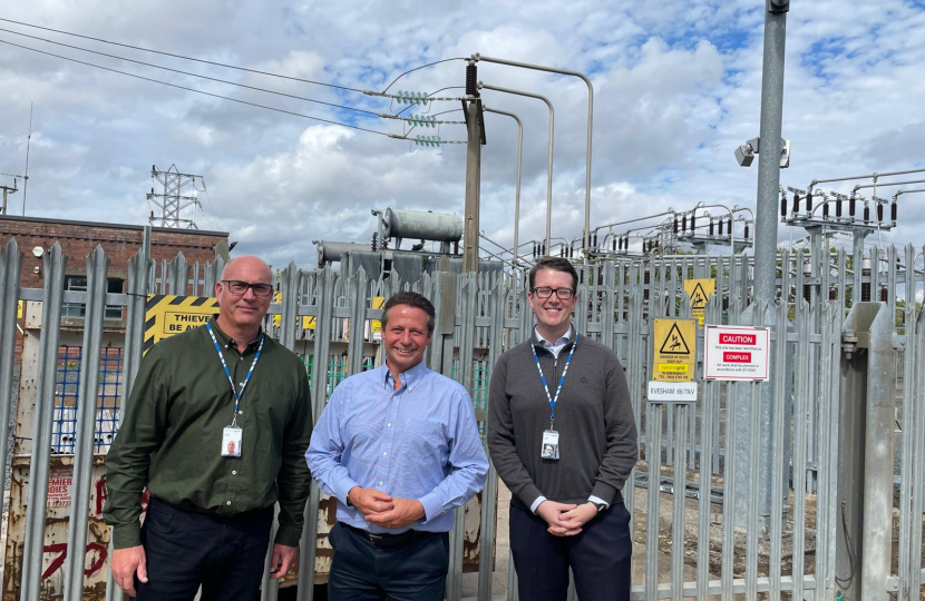 Nigel at the National Grid substation site near Evesham 