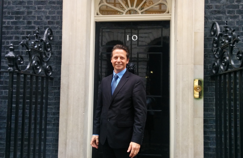 Nigel Huddleston outside 10 Downing Street