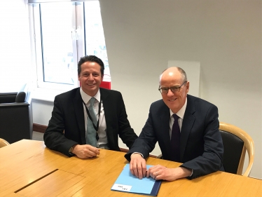 Nick Gibb MP and I after a productive meeting