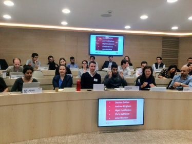 IESE business school meeting students