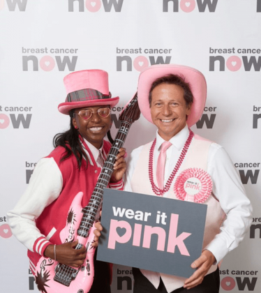 Nigel Huddleston MP wears it pink