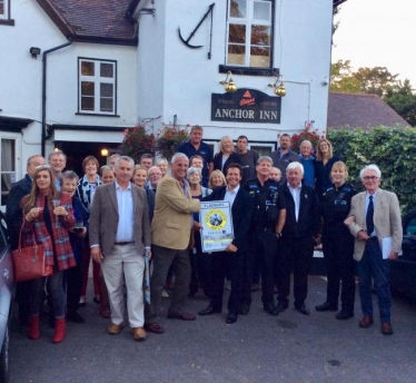 Nigel Huddleston MP with Fladbury Neighbourhood Watch team