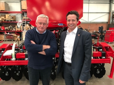 Nigel Huddleston MP and Edward Weaving at Weaving Machinery