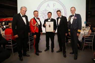 Nigel Huddleston MP graduating AFPS with Gavin Williamson and James Gray