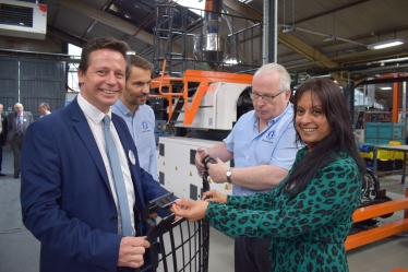 Nigel with Councillor Mrs Sital Harris, Brian Boyle and Gareth Olden