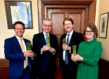 Nigel Huddleston with Michael Gove