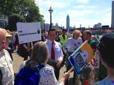 Nigel at the Climate Change protest