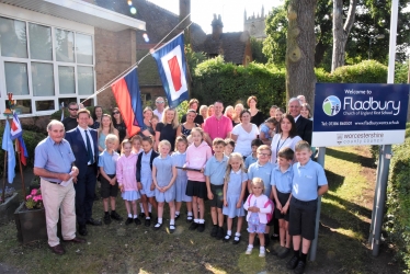 Nigel Raising the Flag at Faldbury