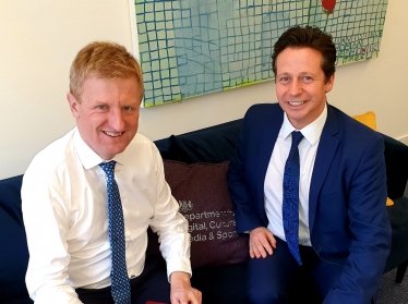 Nigel Huddleston with new DCMS Secretary of State Oliver Dowden