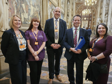 Nigel with representatives from Acorns Children's Hospice