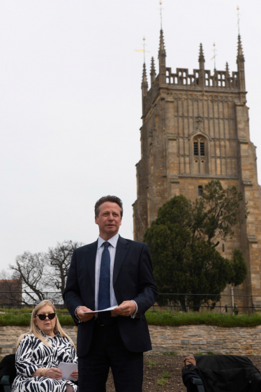 Attending the opening of Evesham Abbey Gardens