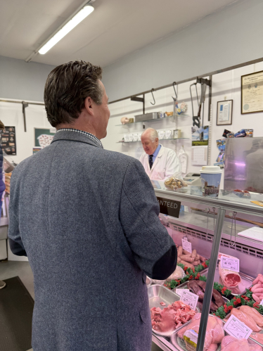 Nigel at the Butchers