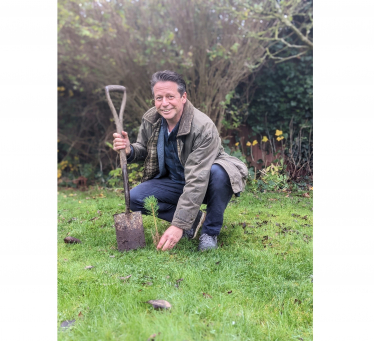 Planting a tree in memory of Her Majesty Queen Elizabeth II